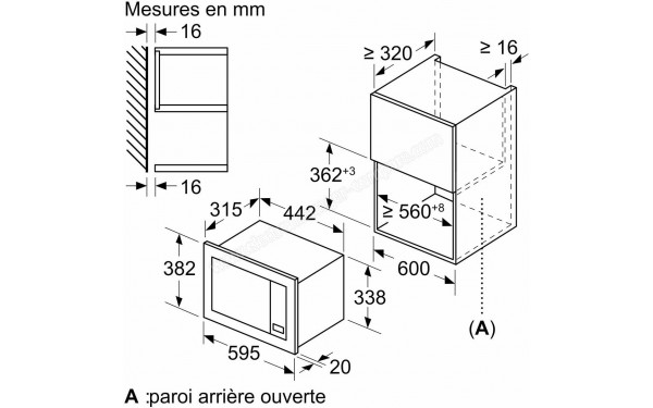 BOSCH BFL623MB3 - Dimensions