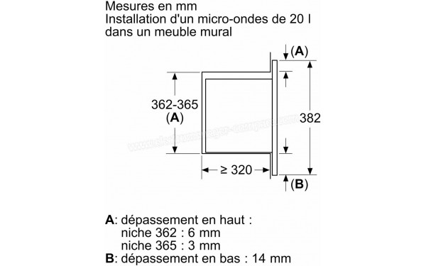 BOSCH BFL623MB3 - Dimensions