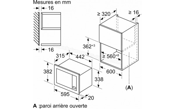 BOSCH BFL623MB4 - Dimensions