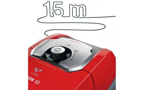 BOSCH BGB8M435 - Rayon d'action