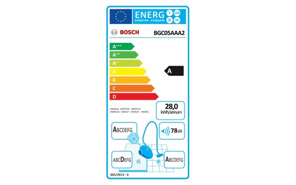 BOSCH BGC05AAA2 - &Eacute;tiquette &eacute;nergie