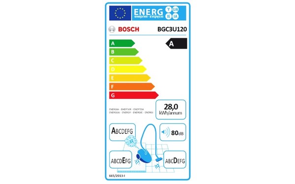 BOSCH BGC3U120 - &Eacute;tiquette &eacute;nergie