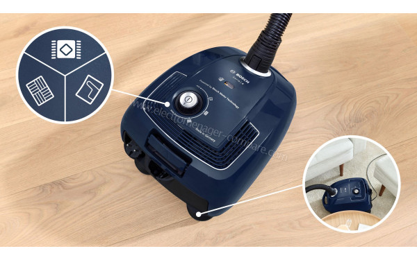 BOSCH BGD38BU2 - Vue du bouton de commande