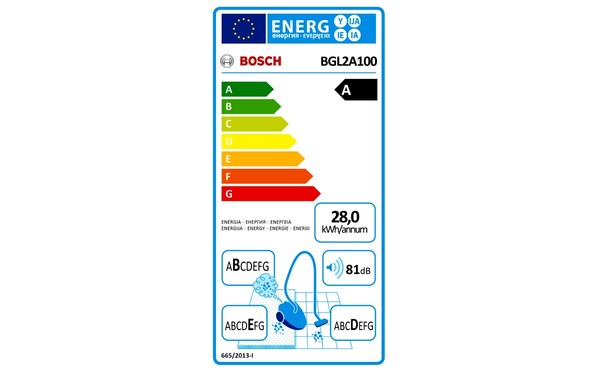 BOSCH BGL2A100 - &Eacute;tiquette &eacute;nergie