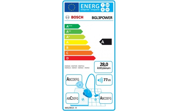 BOSCH BGL3POWER - &Eacute;tiquette &eacute;nergie