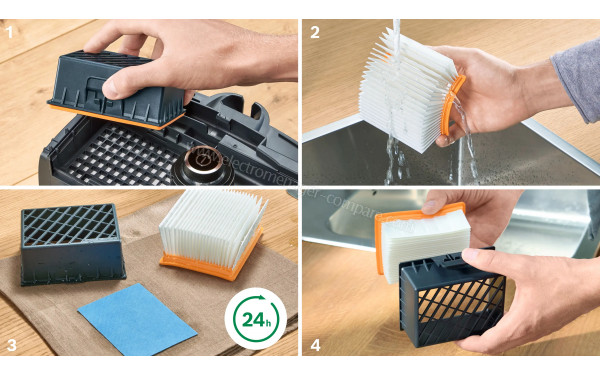 BOSCH BGL41FAM1H - Nettoyage du filtre