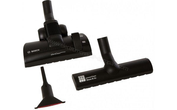 BOSCH BGL4SIL69W - Brosses et embouts vue du dessus (cr&eacute;dit : Boulanger)