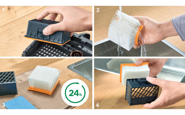 BOSCH BGL6HYG0L - Nettoyage du filtre