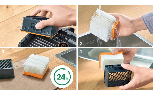 BOSCH BGL6SIL2 - Nettoyage du filtre