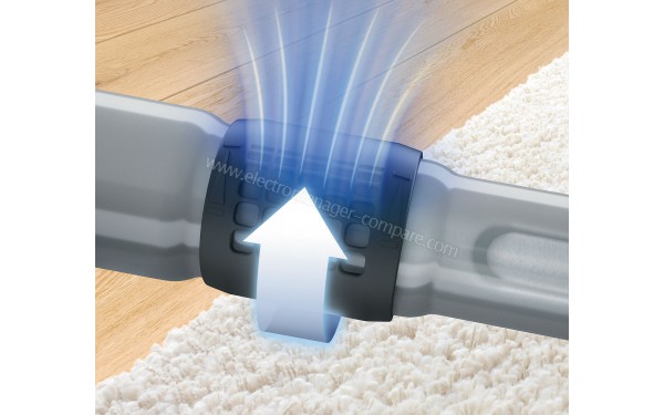 BOSCH BGLS4A444 - Vue du contr&ocirc;le de d&eacute;bit d'air au niveau du tube