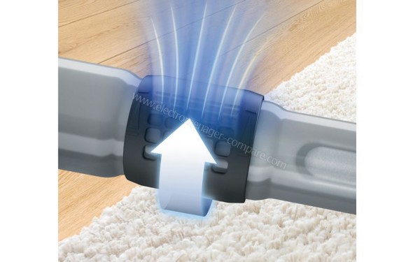 BOSCH BGLS4FAM - Vue du contr&ocirc;le de d&eacute;bit d'air au niveau du tube