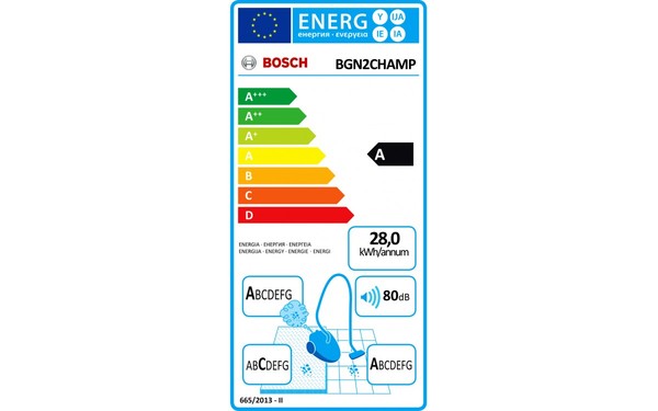 BOSCH BGN2CHAMP - &Eacute;tiquette &eacute;nergie