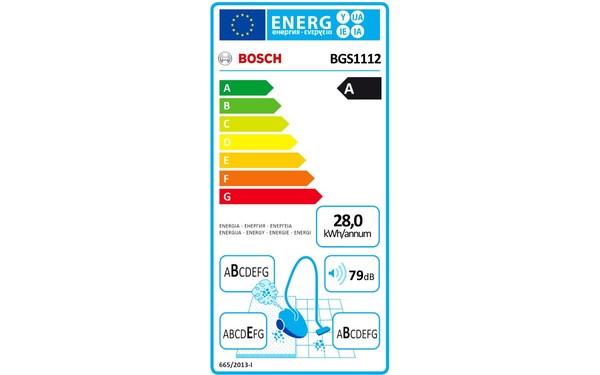 BOSCH BGS1112 - &Eacute;tiquette &eacute;nergie