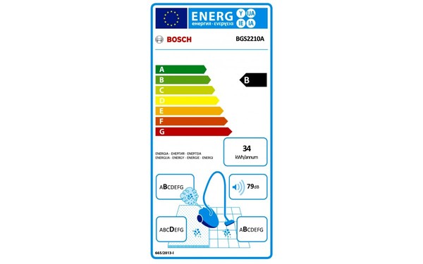 BOSCH BGS2210A - &Eacute;tiquette &eacute;nergie