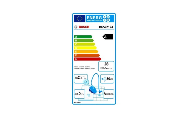 BOSCH BGS22124 - &Eacute;tiquette &eacute;nergie