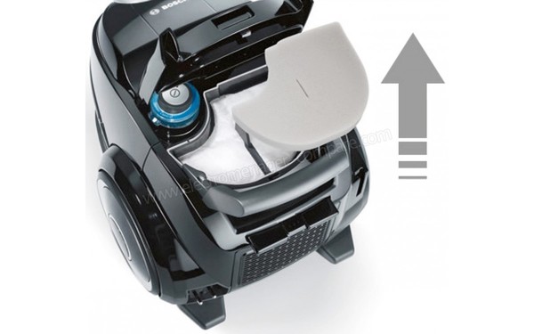 BOSCH BGS4SIL73A - Vue de l'arri&egrave;re avec filtre