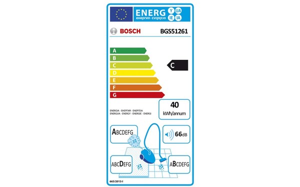 BOSCH BGS51261 - &Eacute;tiquette &eacute;nergie