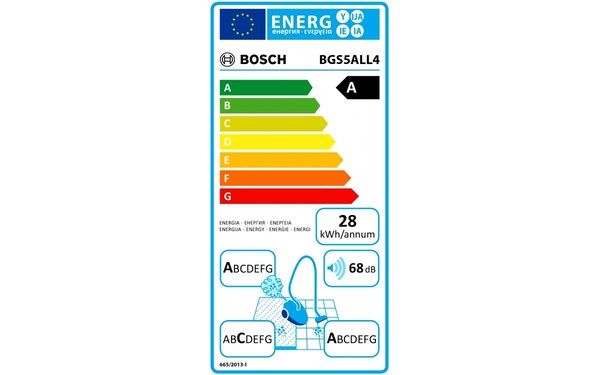 BOSCH BGS5ALL4 - &Eacute;tiquette &eacute;nergie