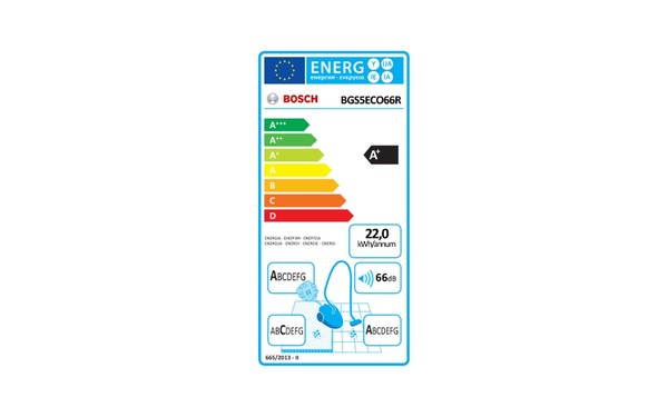 BOSCH BGS5ECO66R - &Eacute;tiquette &eacute;nergie