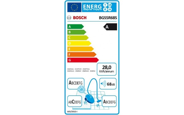 BOSCH BGS5R68S - &Eacute;tiquette &eacute;nergie