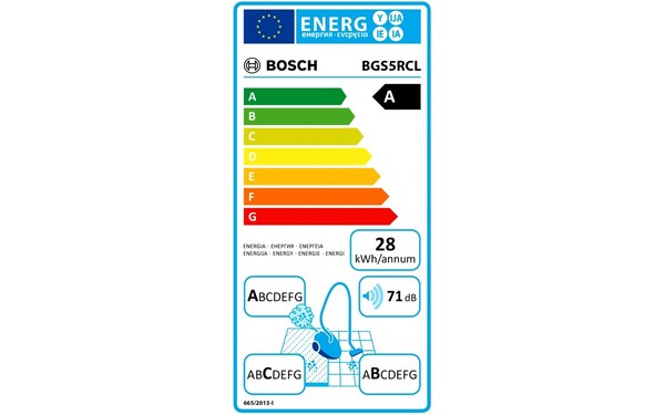 BOSCH BGS5RCL - &Eacute;tiquette &eacute;nergie