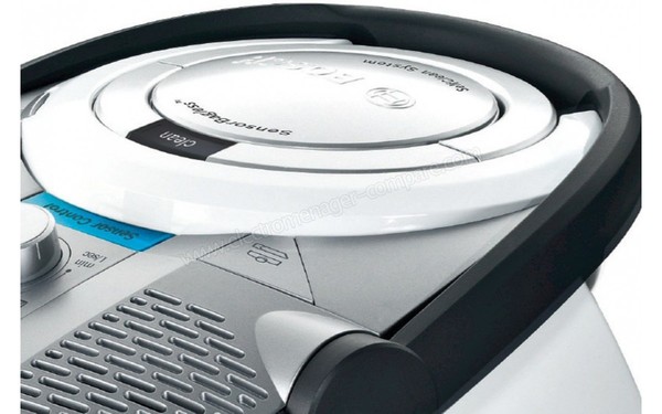 BOSCH BGS61431 - Vue du Bac et poign&eacute;e de transport