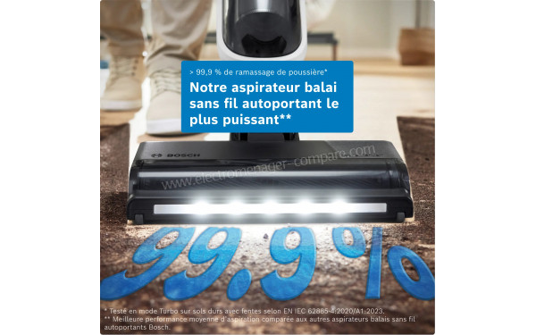 BOSCH BHH4WM28 - Capture jusqu'&agrave; 99,9 % de la poussi&egrave;re