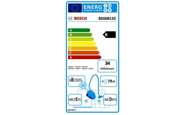 BOSCH BSG6B110 - &Eacute;tiquette &eacute;nergie