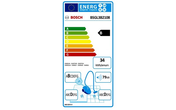 BOSCH BSGL3B2108 - &Eacute;tiquette &eacute;nergie