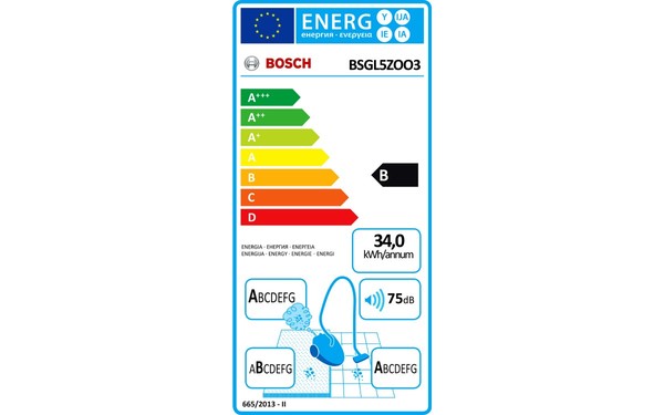 BOSCH BSGL5ZOO3 - &Eacute;tiquette &eacute;nergie