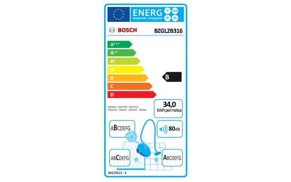 BOSCH BZGL2B316 - &Eacute;tiquette &eacute;nergie