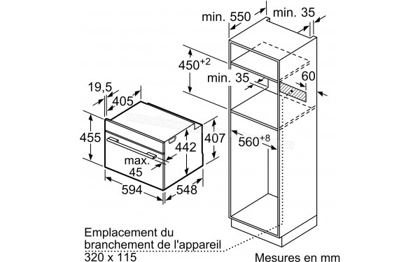 BOSCH CBG934AB1 - Dimensions