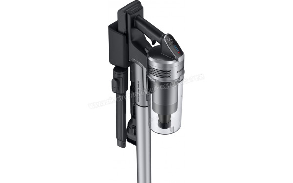 SAMSUNG VS20T7536T5 - Vue zoom&eacute;e de l'aspirateur sur le support mural