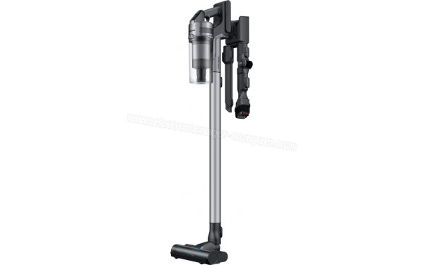 SAMSUNG VS20T7536T5 - Vue 3/4 droite avec brosse Turbo Action sur support mural (n&deg;2)