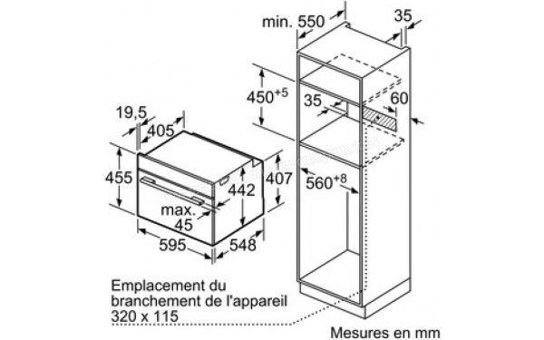 BOSCH CMG636BW1 - Dimensions
