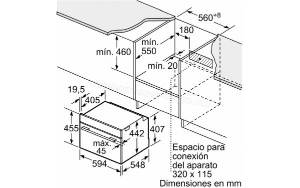 BOSCH CMG7241W1 - Dimensions