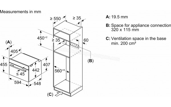 BOSCH CMG9241B1 - Dimensions