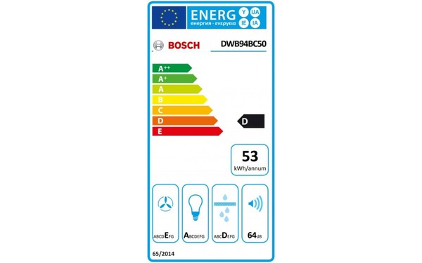 BOSCH DWB94BC50 - &Eacute;tiquette &eacute;nergie