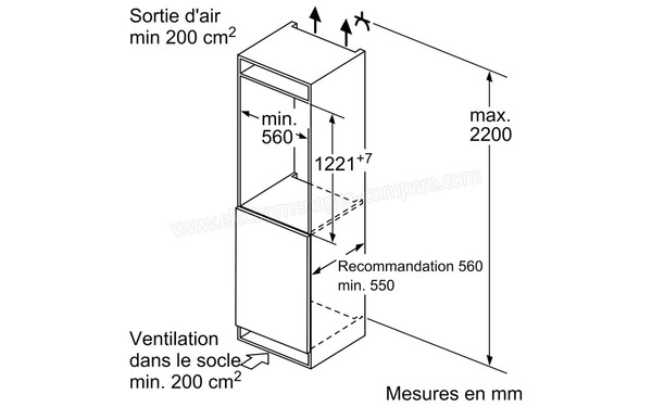 BOSCH GIN41AE30 - Sch&eacute;ma d'encastrement