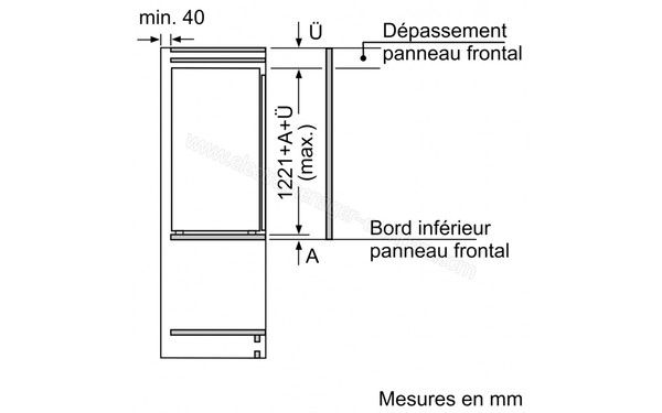 BOSCH GIN41AE30 - Sch&eacute;ma de montage del'habillage