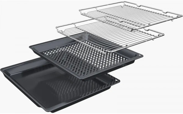 BOSCH HBA372BB3F - Vue des grilles et des l&egrave;chefrites