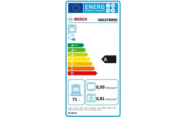 BOSCH HBA374BR0J - &Eacute;tiquette &eacute;nergie