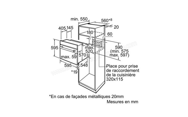 BOSCH HBA43B222F - Sch&eacute;ma d'encastrement 2