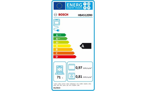 BOSCH HBA512ER0 - &Eacute;tiquette &eacute;nergie