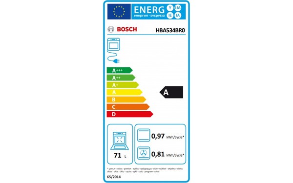 BOSCH HBA534BR0 - &Eacute;tiquette &eacute;nergie