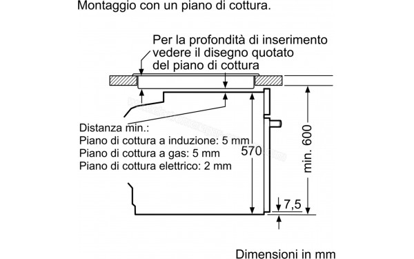 BOSCH HBA534BS0 - Dimensions