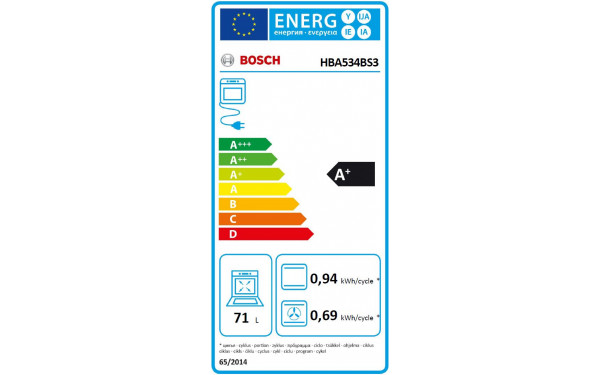 BOSCH HBA534BS3 - &Eacute;tiquette &eacute;nergie