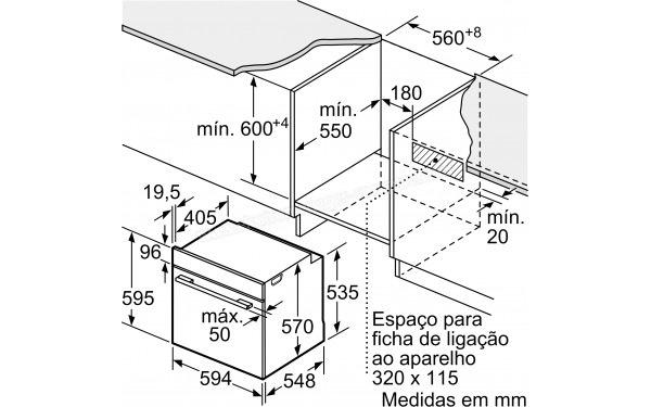 BOSCH HBA5360S0 - Dimensions