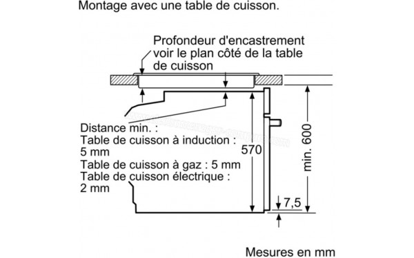 BOSCH HBA553BA3F - Dimensions