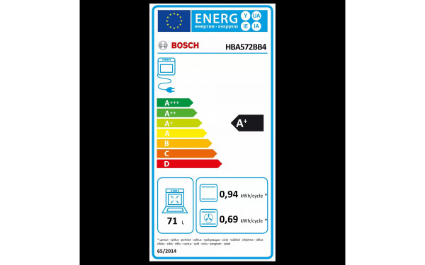 BOSCH HBA572BB4 - &Eacute;tiquette &eacute;nergie
